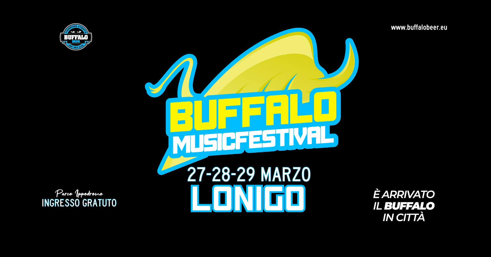 Buffalo music festival dal 27 al 29 marzo al parco ippodromo di Lonigo