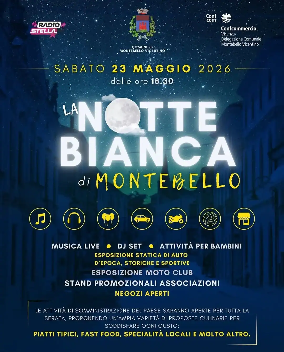 Notte Bianca Montebello Vicentino 2026 Locandina evento.