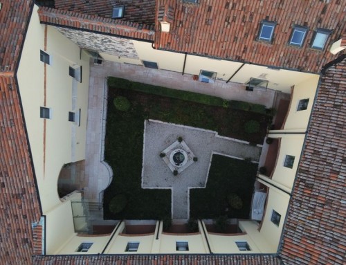 Aerial view of Roman water well